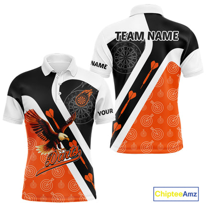 Custom Darts Board Orange Flying - Eagles Dart Shirts For Men, Dart Team Jerseys NYN0062