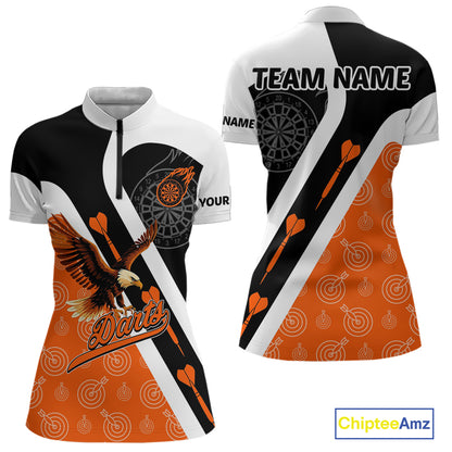 Custom Darts Board Orange Flying - Eagles Dart Shirts For Women, Dart Team Jerseys NYN0062