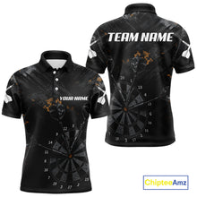 Load image into Gallery viewer, Black Grunge Digital Camouflage Darts Custom Dart Polo Shirt Men Dart Tournament Jerseys NYN2090
