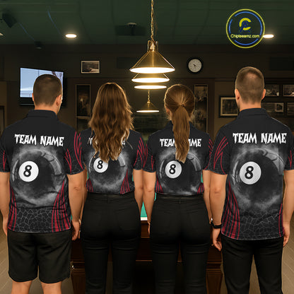 Custom Funny Rhino & 8 Ball Men's Billiard Shirts Personalized Billiard Apparel Gifts NYN2333