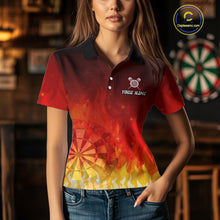 Load image into Gallery viewer, Spider Skull Flame Dartboard Custom Flame Dart Shirt For Women, Dart Jerseys NYN0227