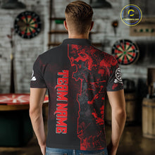 Load image into Gallery viewer, Custom Black And Red Grunge Dartboard Dart Shirts For Men Outfits Dart Team Jerseys NYN0066