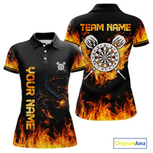 Load image into Gallery viewer, Custom Fire Flame Scorpion Dartboard Dart Shirts For Women Outfit Dart Team Jerseys NYN0075