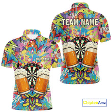 Load image into Gallery viewer, Funny Beers &amp; Dartboard Graffiti Custom Darts Polo Shirt For Men Colorful Dart Jerseys NYN1863