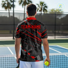 Load image into Gallery viewer, Custom Grey And Red Pickleball Ball Jerseys For Men Pickleball Paddle League Shirts NYN2127