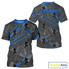 Load image into Gallery viewer, Custom Grey And Blue Pickleball Ball Jerseys For Men Pickleball Paddle League Shirts NYN2129