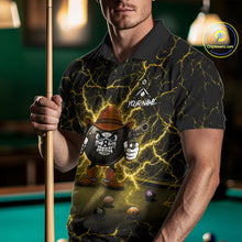 Load image into Gallery viewer, Billiard 8 Ball Cowboy Funny Pool Shirt For Men Custom Thunder Yellow Team Billiard Attire NYN3443