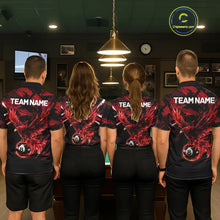 Load image into Gallery viewer, Eagle Red Flames 8 Ball Pool Polo &amp; 1/4-Zip Shirt For Men Personalized Balls Billiard Gifts NYN2423