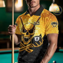 Load image into Gallery viewer, Funny Beer &amp; Skull 8 Ball Pool Billiard Team Shirt For Men Custom 3D Billiard Balls Jerseys NYN2439