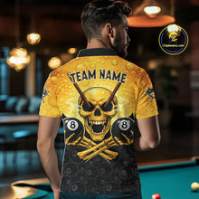 Load image into Gallery viewer, Funny Beer &amp; Skull 8 Ball Pool Billiard Team Shirt For Men Custom 3D Billiard Balls Jerseys NYN2439