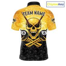 Load image into Gallery viewer, Funny Beer &amp; Skull 8 Ball Pool Billiard Team Shirt For Men Custom 3D Billiard Balls Jerseys NYN2439