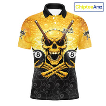 Load image into Gallery viewer, Funny Beer &amp; Skull 8 Ball Pool Billiard Team Shirt For Men Custom 3D Billiard Balls Jerseys NYN2439