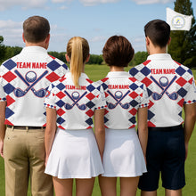 Load image into Gallery viewer, Mens US Flag Golf Shirts Patriotic Golf Jersey Custom Red And Blue Golf Polo Clothes, Golf Gifts NYN3054