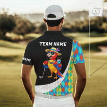 Load image into Gallery viewer, Mens Colorful Argyle Polo Golf Shirts Custom Parrots Golfer Summer Golf Team Attire For Golfers NYN3060