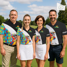 Load image into Gallery viewer, Mens Colorful Argyle Polo Golf Shirts Custom Parrots Golfer Summer Golf Team Attire For Golfers NYN3060