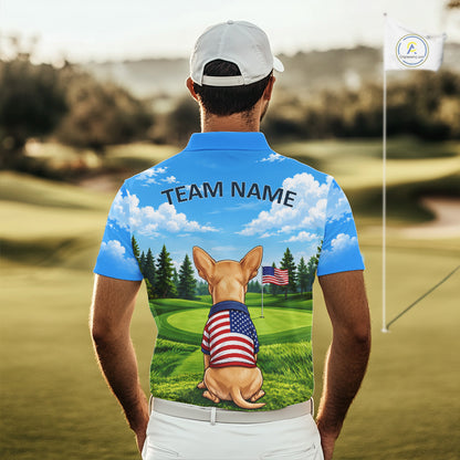Chihuahua Golf Team Shirt Custom Funny Golf Polos For Men Matching Couples Golf Shirts NYN4440