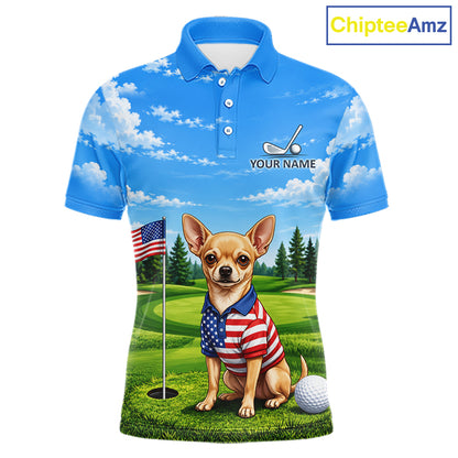 Chihuahua Golf Team Shirt Custom Funny Golf Polos For Men Matching Couples Golf Shirts NYN4440