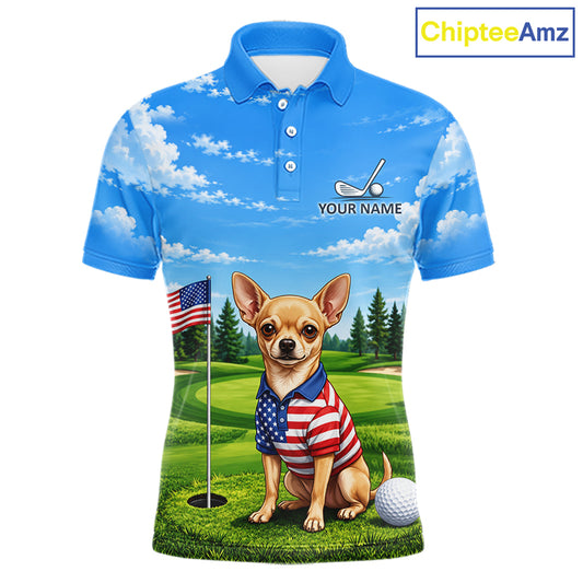 Chihuahua Golf Team Shirt Custom Funny Golf Polos For Men Matching Couples Golf Shirts NYN4440