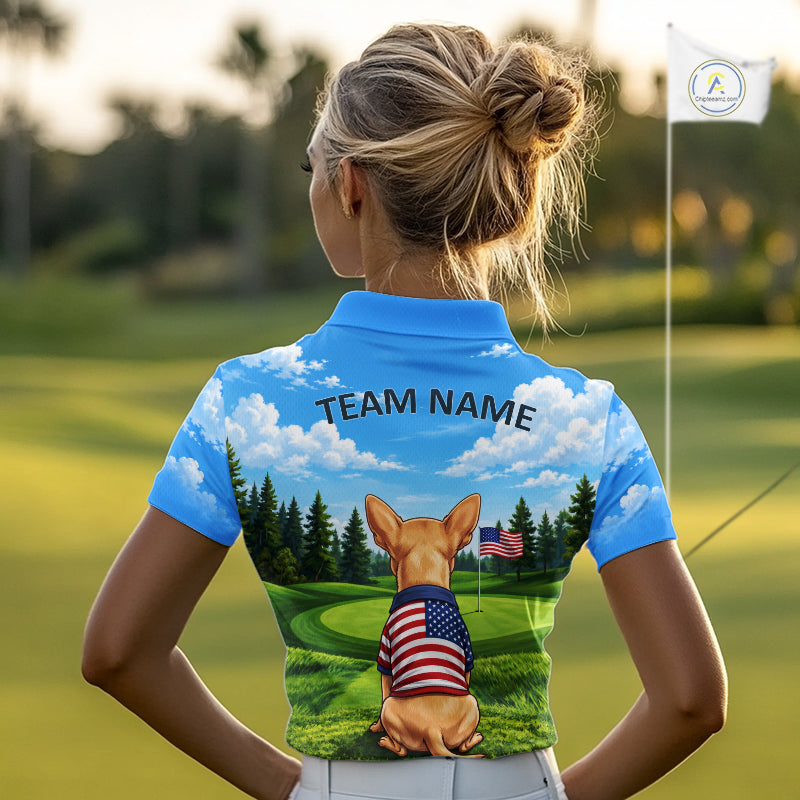 Chihuahua Golf Team Shirt Custom Funny Golf Polos For Women Matching Couples Golf Shirts NYN4440