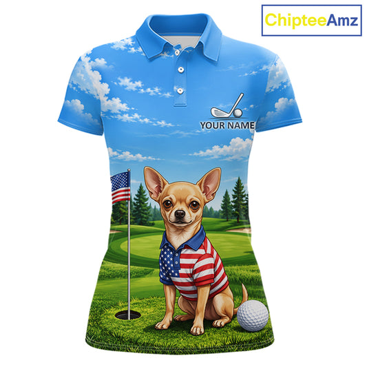 Chihuahua Golf Team Shirt Custom Funny Golf Polos For Women Matching Couples Golf Shirts NYN4440