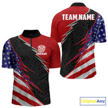 Load image into Gallery viewer, Personalized American Flag Darts Shirt For Men Custom Patriotic US Darts Team Jersey NYN2840