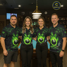 Load image into Gallery viewer, St Patrick's Day Green Smokes Hand Ball 8 Billiards Pool Shirt For Women Personalized Billiard Team Names NYN2694