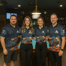 Load image into Gallery viewer, Funny Grim Reaper Play Beer &amp; Pool 8 Ball Men's Billiard Team Shirt Custom Billiard Attire NYN2492