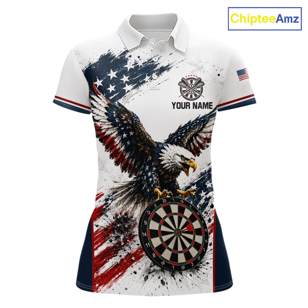 Custom Vintage Eagle Grunge Dart Shirt For Women Dart Arrow US Flag Retro Dart Tournament Team Jersey NYN4507