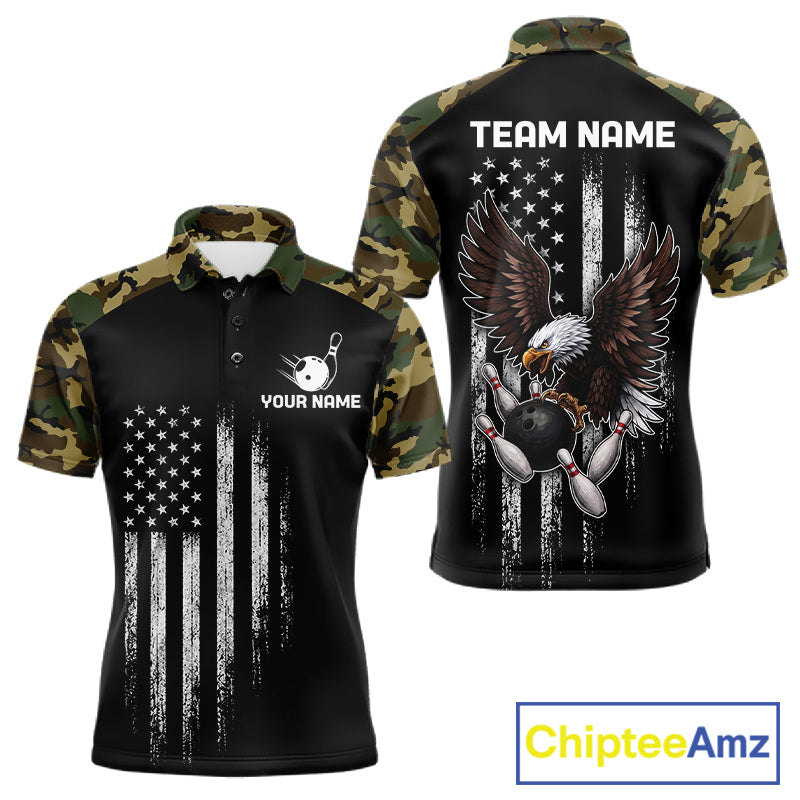 Patriotic USA Flag Darts Polo 1/4-Zip Shirt For Women Custom Green Military Camouflage Darts Team Jersey NYN4513
