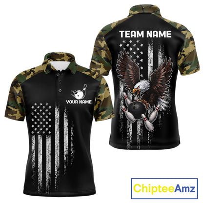 Patriotic USA Flag Darts Polo 1/4-Zip Shirt For Women Custom Green Military Camouflage Darts Team Jersey NYN4513