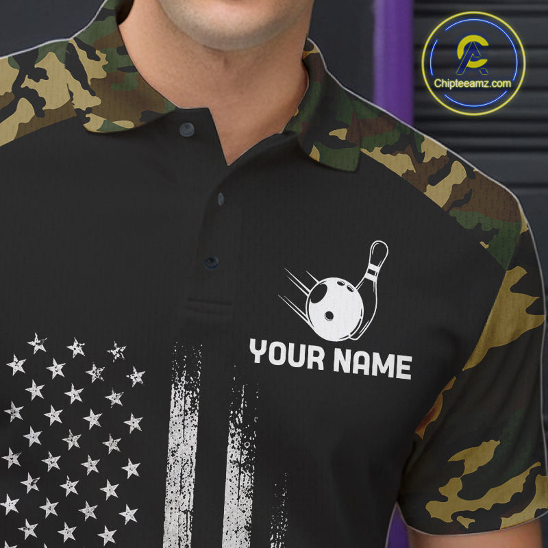 Patriotic USA Flag Darts Polo 1/4-Zip Shirt For Women Custom Green Military Camouflage Darts Team Jersey NYN4513