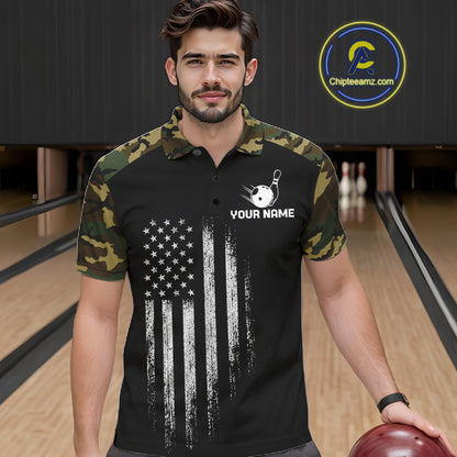 Patriotic USA Flag Darts Polo 1/4-Zip Shirt For Women Custom Green Military Camouflage Darts Team Jersey NYN4513