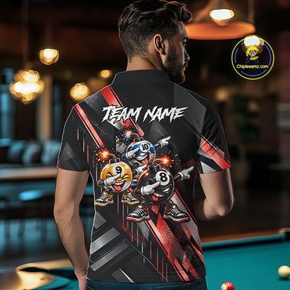 Funny Dabbing Bomb 8-Ball 9-Ball 10-Ball Billiard Pool Shirt For Men Custom Billiard Team Appeal NYN4865