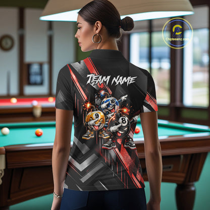 Funny Dabbing Bomb 8-Ball 9-Ball 10-Ball Billiard Pool Shirt For Women Custom Billiard Team Appeal NYN4865