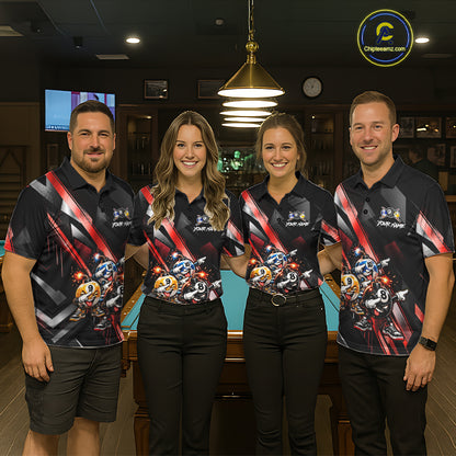 Funny Dabbing Bomb 8-Ball 9-Ball 10-Ball Billiard Pool Shirt For Women Custom Billiard Team Appeal NYN4865