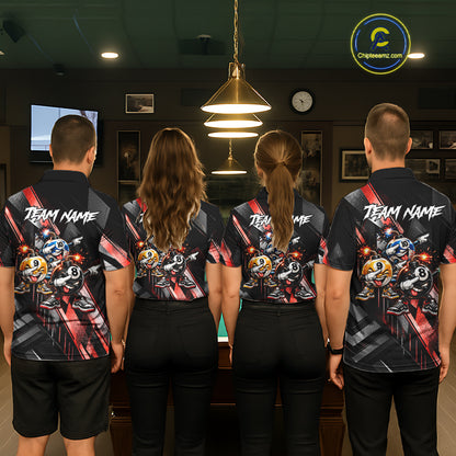 Funny Dabbing Bomb 8-Ball 9-Ball 10-Ball Billiard Pool Shirt For Women Custom Billiard Team Appeal NYN4865