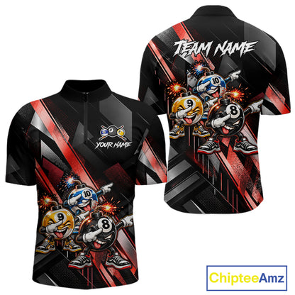 Funny Dabbing Bomb 8-Ball 9-Ball 10-Ball Billiard Pool Shirt For Men Custom Billiard Team Appeal NYN4865