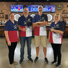 Load image into Gallery viewer, Personalized Texas Flag Black Splatter Dart Polo Shirts For Men Custom Dart Team Jerseys NYN2712