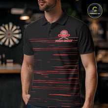 Load image into Gallery viewer, Red Crown Dartboard Mens Darts Shirt Personalized Horizontal Stripes Team Darts Jersey NYN3242