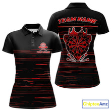 Load image into Gallery viewer, Red Crown Dartboard Women Darts Shirt Personalized Horizontal Stripes Team Darts Jersey NYN3242