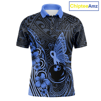 Black And Blue Tropical Tribal Pattern Butterfly Bowling Shirts For Men Custom Bowling Team Jerseys NYN4120