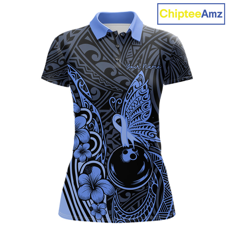 Black And Blue Tropical Tribal Pattern Butterfly Bowling Shirts For Women Custom Bowling Team Jerseys NYN4120