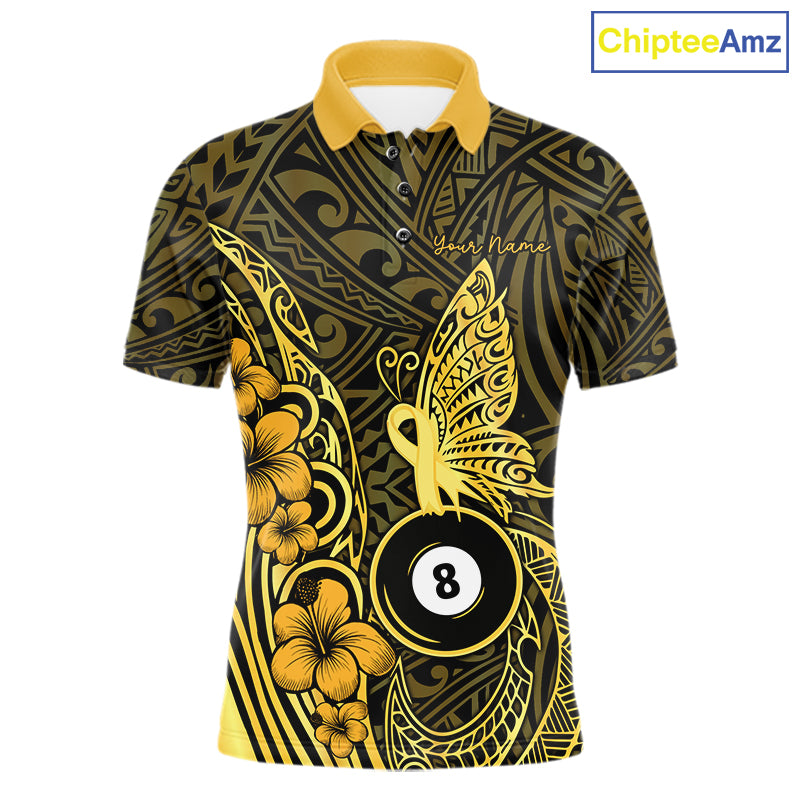 Black And Yellow Tribal Butterfly 8 Ball & 9 Ball Billiard Shirts For Men Custom Billiard Team Jersey NYN4123