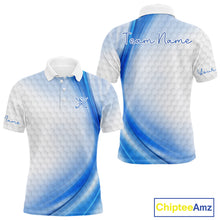 Load image into Gallery viewer, Personalized Blue-Light Twinkle Golf Polo Shirt For Men Custom White Pattern Golf Team Clothes NYN2871