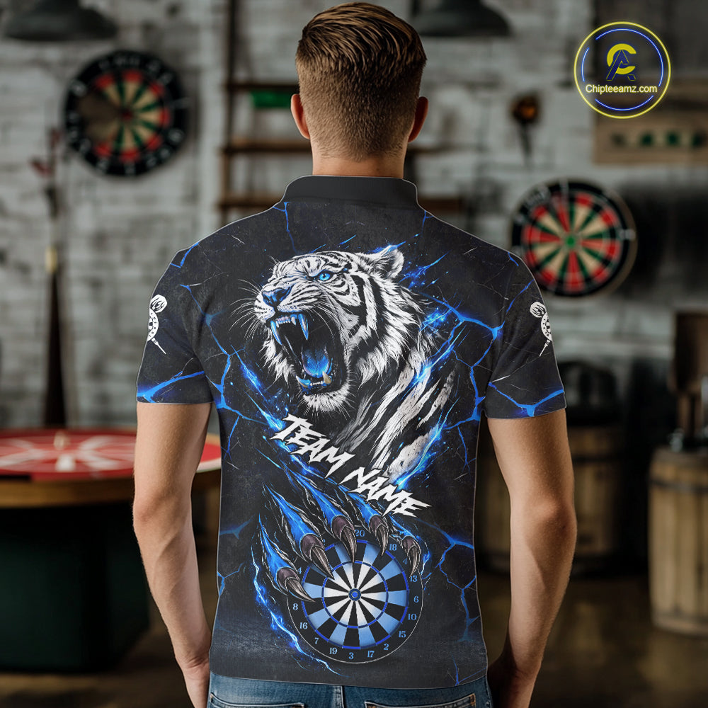 Custom Blue Claws Tiger Dart Shirts For Men Thunder Tiger Dart Team Shirt Darter Clothing Outfits NYN2887