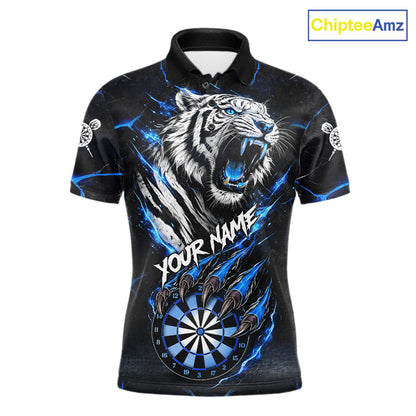 Custom Blue Claws Tiger Dart Shirts For Men Thunder Tiger Dart Team Shirt Darter Clothing Outfits NYN2887