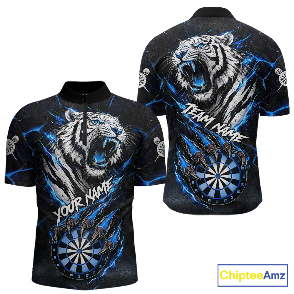 Custom Blue Claws Tiger Dart Shirts For Men Thunder Tiger Dart Team Shirt Darter Clothing Outfits NYN2887