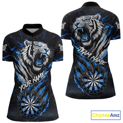 Custom Blue Claws Tiger Dart Shirts For Women Thunder Tiger Dart Team Shirt Darter Clothing Outfits NYN2887
