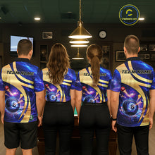 Load image into Gallery viewer, Purple Galaxy Pool 8 Ball Billiard Shirt For Women Personalized Multicolor Light Billiard Apparel NYN2893