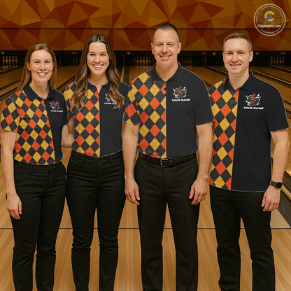 Custom Funny Turkey Retro Bowling Team Shirts For Men Thanksgiving Bowling Tournament Outfits NYN4156